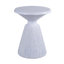 Table de bout d'extérieur en ciment pour patio, décoration de jardin, petite table d'appoint ronde moderne pour l'intérieur et l'extérieur