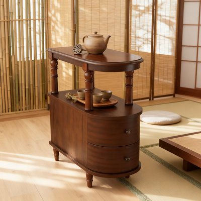 Table de bout étroite avec 2 tiroirs, table de chevet en bois massif rétro, table d'appoint Mid-Century moderne pour la chambre à coucher et le salon