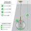 Verdie Brushed Brass & Glass Pendant Light - Sleek Modern Design Ceiling Light
