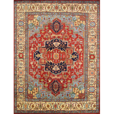 Serapi Handmade Wool Floral Area Rug