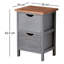 Hemsby Fully Assembled 2 Drawer Chest Storage Unit - Grey