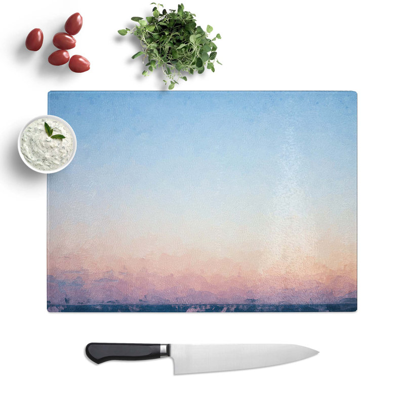 Tempered Glass Horizon Chopping Board, 28.5 cm W x 20 cm L