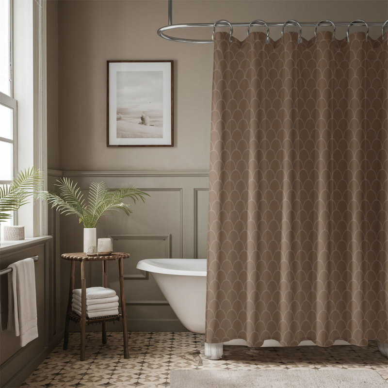Rideau de douche brun de qualité supérieure, H 74 po x l 71 po