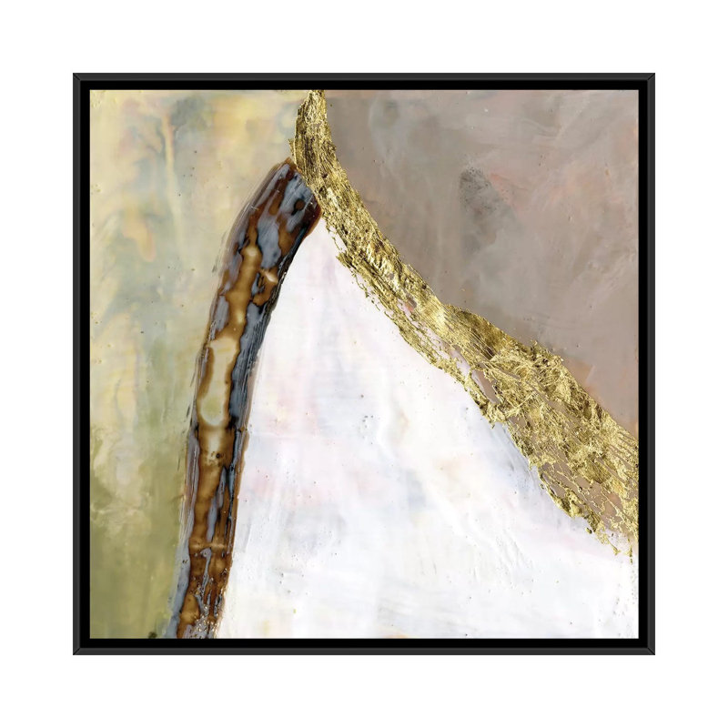 « Passerelles convergente II » par Jennifer Goldberger-impression, H 18 po x l 18 po x 1,5 po, Toile avec cadre noir
