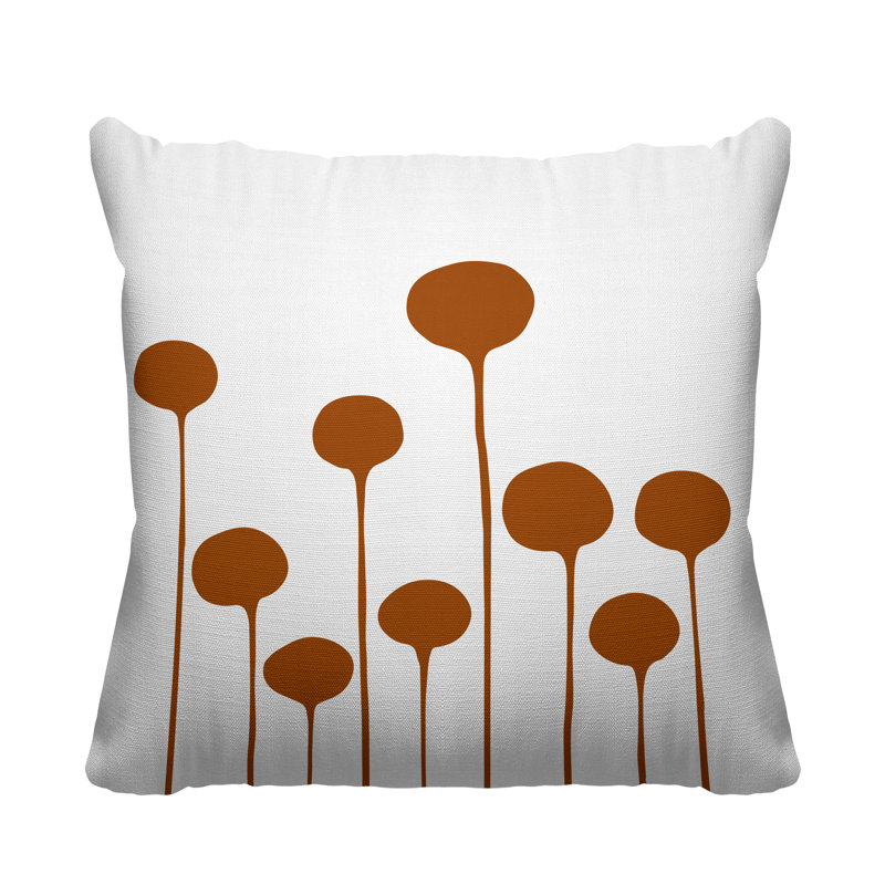 Housse et insert de coussin carré extérieur Courtland, L 15 po x H 15 po, Orange brûlé