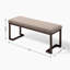 Banc rembourré gris - chambre à coucher, métal stable et tissu de chambre confortable en tissu gris, structure