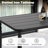 Patio 7-Piece PVC-coated polyester Dining Set, C-Spring Chair Legs And Umbrella Hole,Black