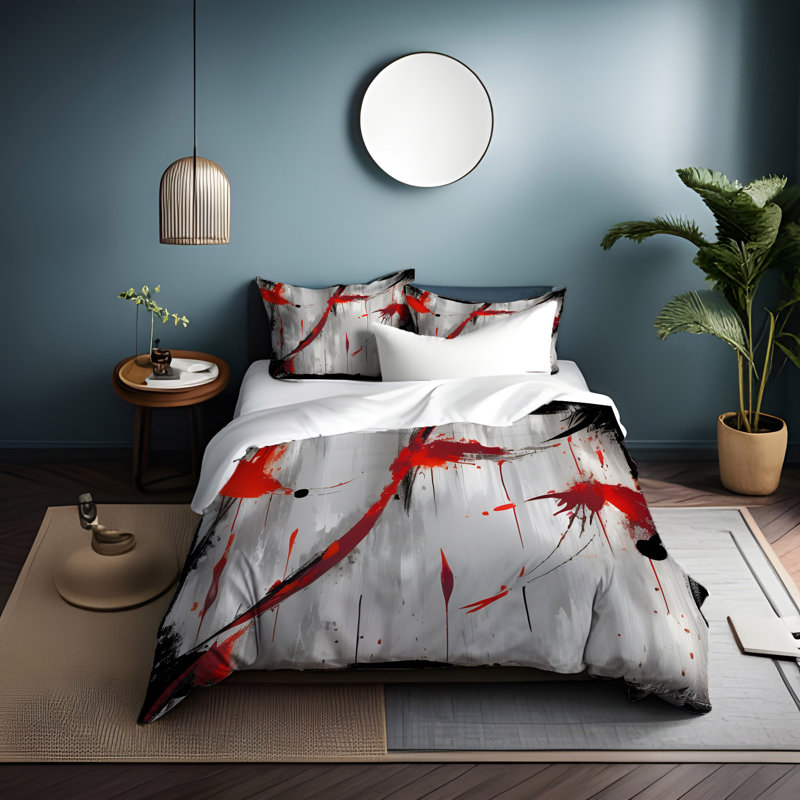 Abstract Duvet Cover, King Duvet Cover + 2 King Shams