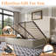 Lit de rangement rembourré relevable-592527220