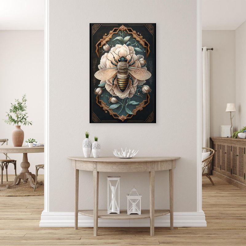 " Magnolias And Bee ", 36" H x 24" W x 1.25" D