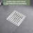4.33'' Square Grid Shower Drain With Flange-88742742