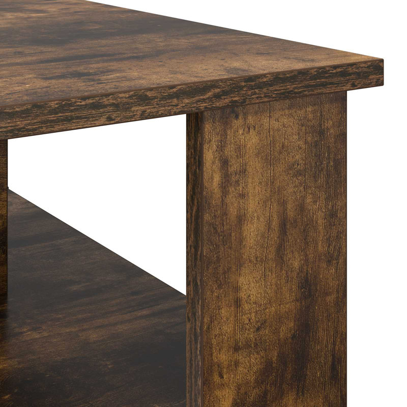 Coffee Table with Storage, Smoked Oak