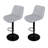 Swivel Bar Stools With Adjustable Height (35.03-43.7 Inches), Backrest, And Soft Knit Fabric - Ideal For Kitchen Island, Bar Counter, Dining Room(Set Of 2)-62781685