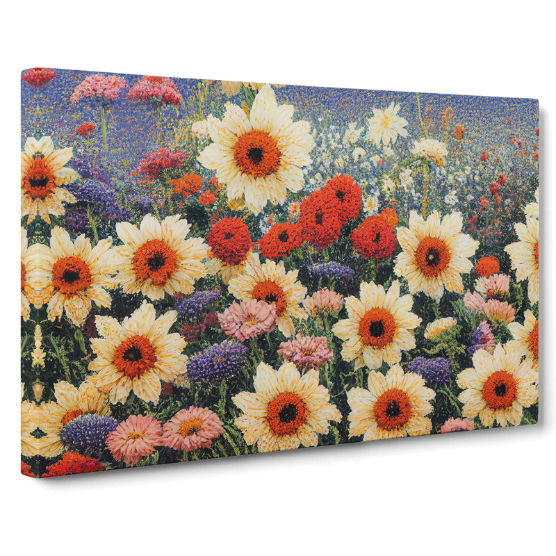 Enlightening Flower Market - Wrapped Canvas Painting, 40cm H x 60cm W x 3cm D