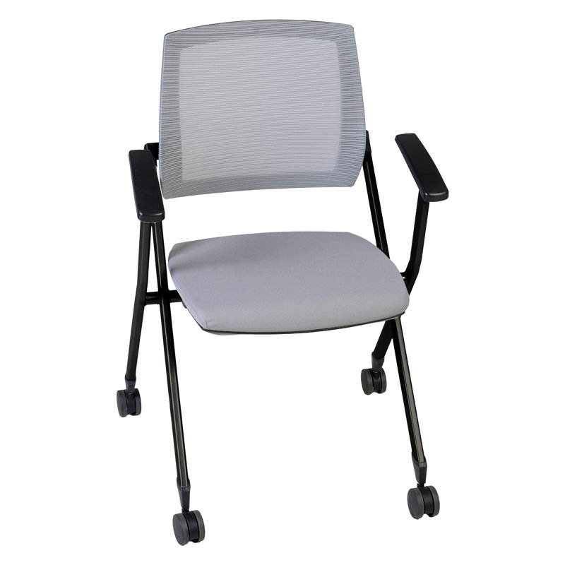 Fauteuil gigogne à dossier haut et dossier rembourré Regency Pulse - gris, Gris