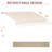 Retractable Patio Awning 13' X 8' - & Water Resistance, Manual Crank, Aluminum Frame For Balcony, Yard Sunshade Water-, Frame, Deck, Beige Stripes