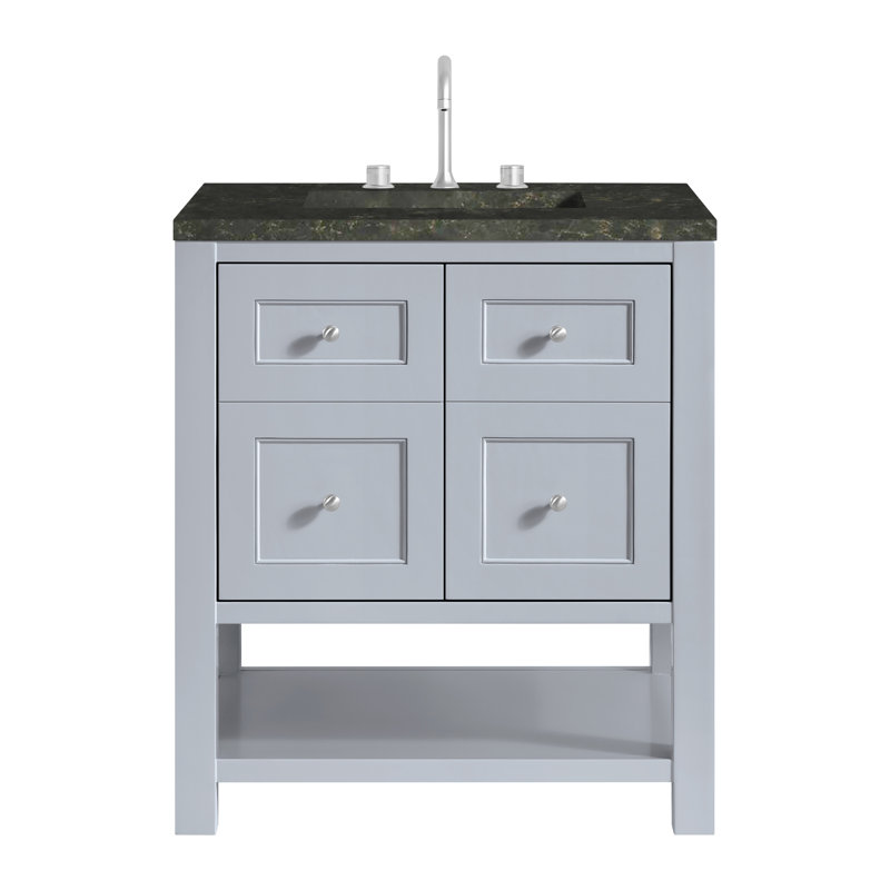 Breckenridge 30'' W Single Vanity, Serenity Blue, Phantome Eclos, 8" Widespread