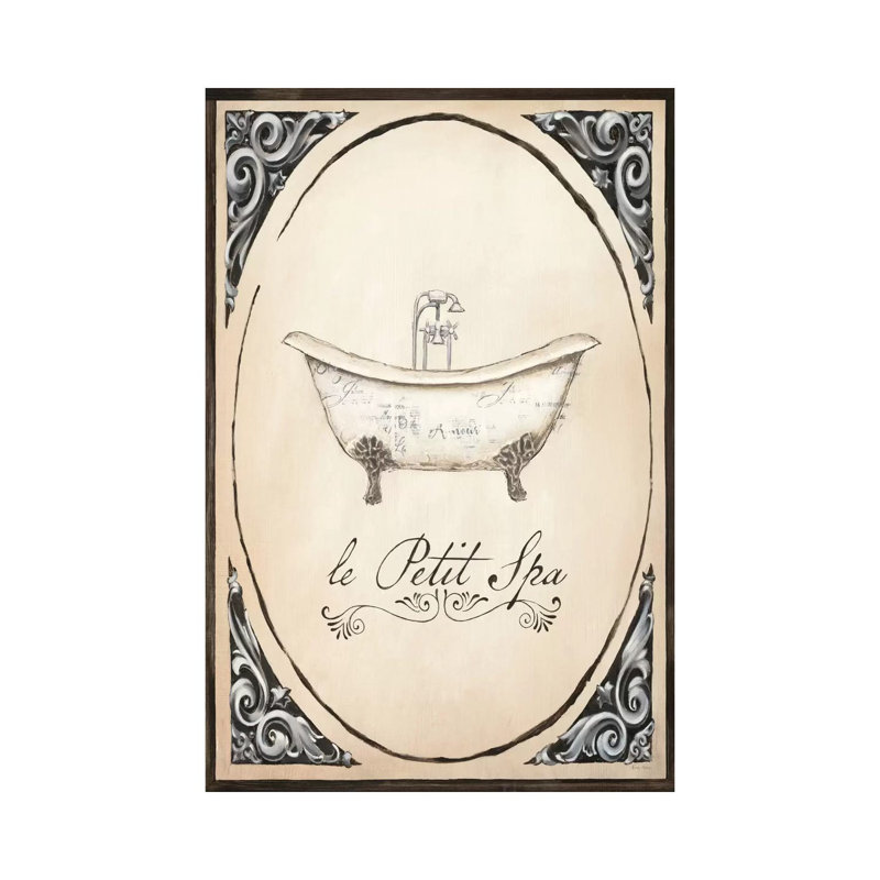 «Le Petit Spa I» par Emily Adams - impression d'art graphique, H 26 po x l 18 po x 1,5 po, Toile tendue