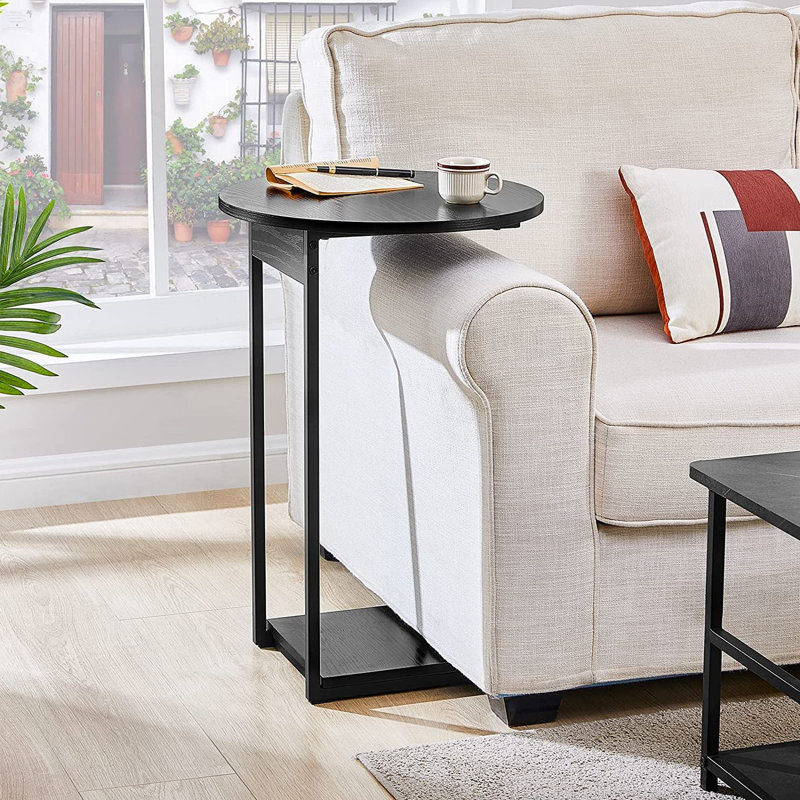Table de bout avec rangement Tazia C Table, Noir