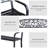 50 Inch Outdoor Metal Welcome Bench With Powder-Coated Steel Frame, Slatted Seat