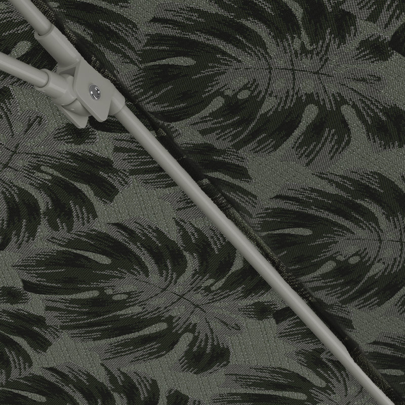 Parasol de marché 108 "x 108 Santana, Palm Hunter - Pacifica Premium, Argent anodisé