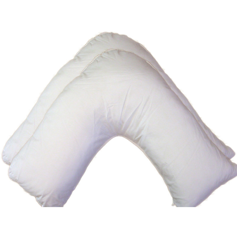 V Shaped Polycotton Support Pillow Pair