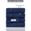 Ensemble de 4 serviettes de bain en coton turc Cambridge -109576432