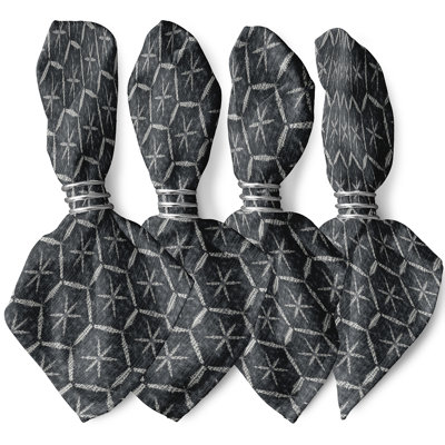 Lassiter Polyester Geometric Square Napkin