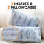 Housse et insert rectangulaires en fausse fourrure