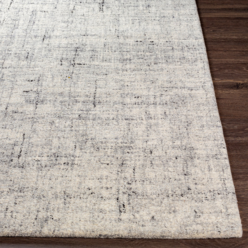 Wool Area Rug in Gray, Rectangle 2' x 3'