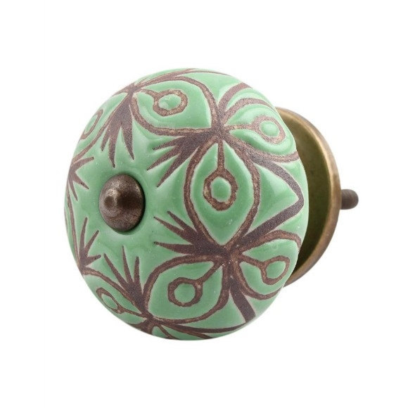 Oversized Hand Painted 1.6" Diameter Mushroom Knob