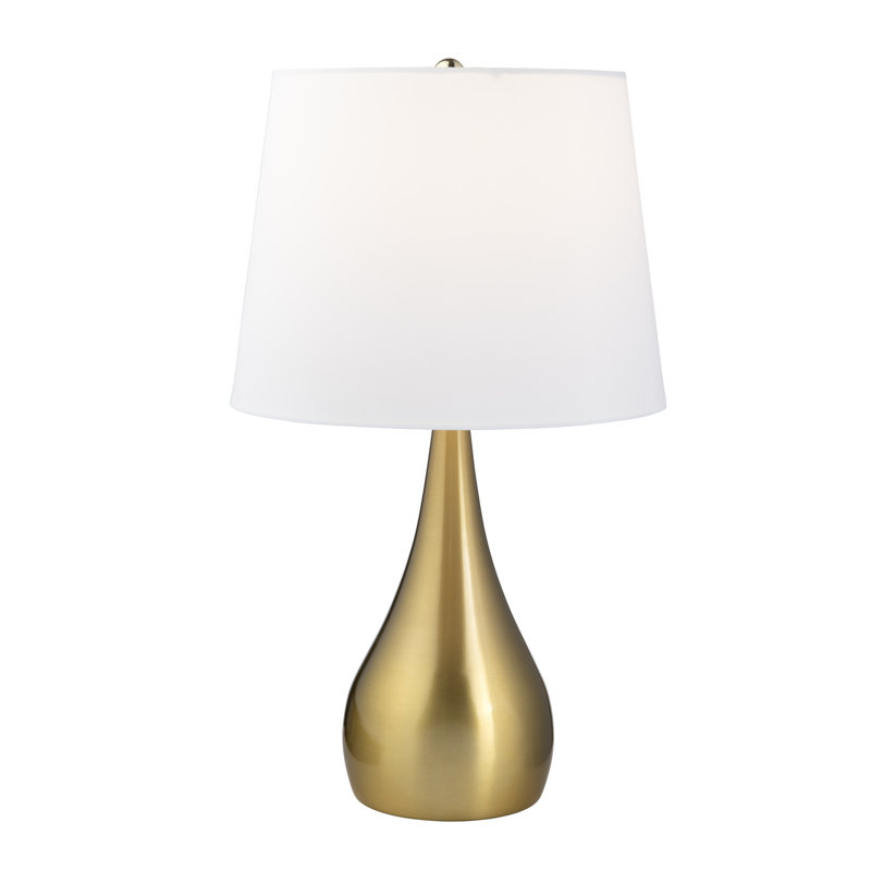 Set Of 2 Metal Table Lamp With Shade, White