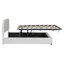 Lit plateforme double rembourré en molleton avec système de rangement hydraulique, structure en bois, support à lattes, blanc-129880625-129880623