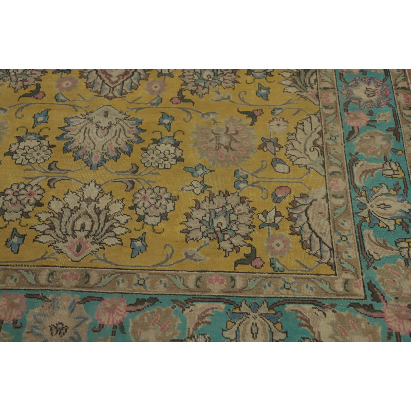 Tapis traditionnel floral fait à la main 6 x 9