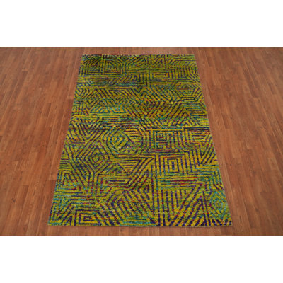Modern Abstract Oriental Rug 5x7