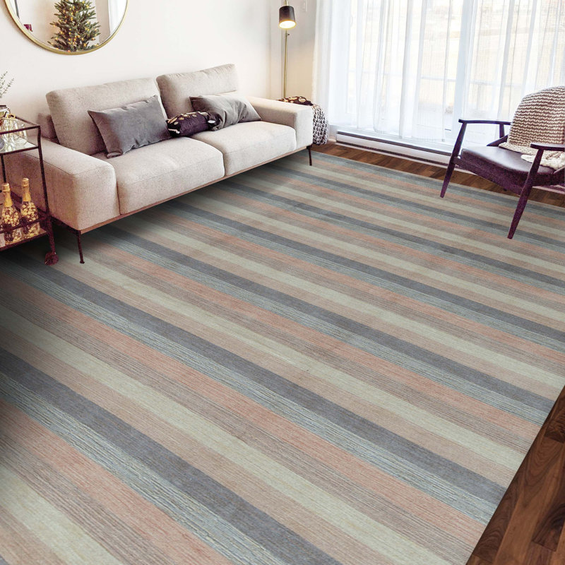 Gabbeh Wool Striped Area Rug