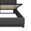 Lit tapissier - Rangement hydraulique, DEL à 360 °, boutons / applications / télécommande et chargement USB Type-C-1460110369