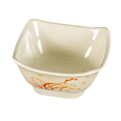 Yanco 10 Oz. Orchis Square Melamine Salad Bowl In Gold