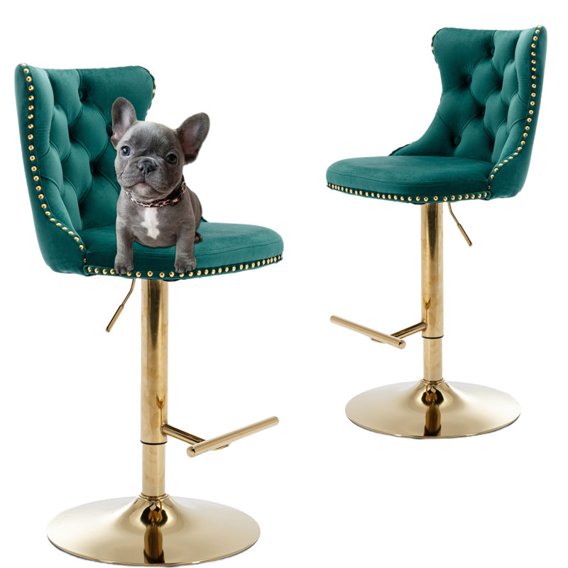 Ensemble de 2 tabourets de bar Modern, Vert