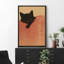 «Black Cat Napping on Cherry Blossom», reproduction d'art sur toile encadrée-899070372-899070427