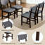 Ensemble de salle à manger rustique 5 pièces - 1 table en bois massif + 4 chaises rembourrées, mobilier de style campagnard pour la cuisine et la salle à manger, ensemble de salle à manger minimaliste pour 4-1696553664-1696553665