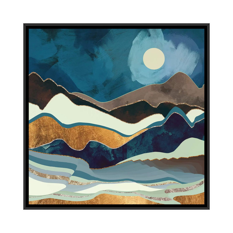 «Autumn Hills», reproduction d'impression, Aucun mat, H 18 po x l 18 po x 1,5 po, Toile avec cadre noir