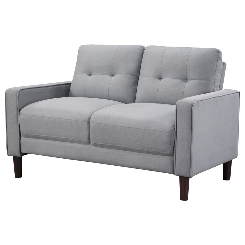 Grand Aesthetic - Causeuse capitonnée Sifford, Gris