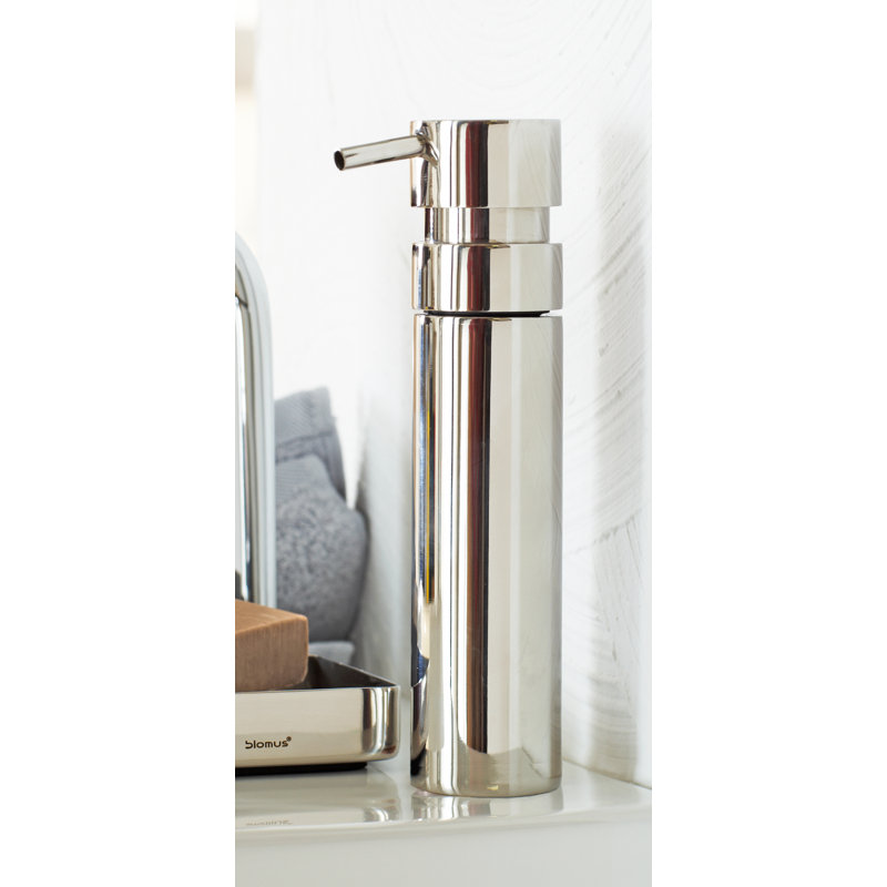 Polished Stainless Steel Modern Soap Dispenser, 3.3 oz