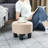 12.4'' Wide Round Footstool Ottoman-963711032