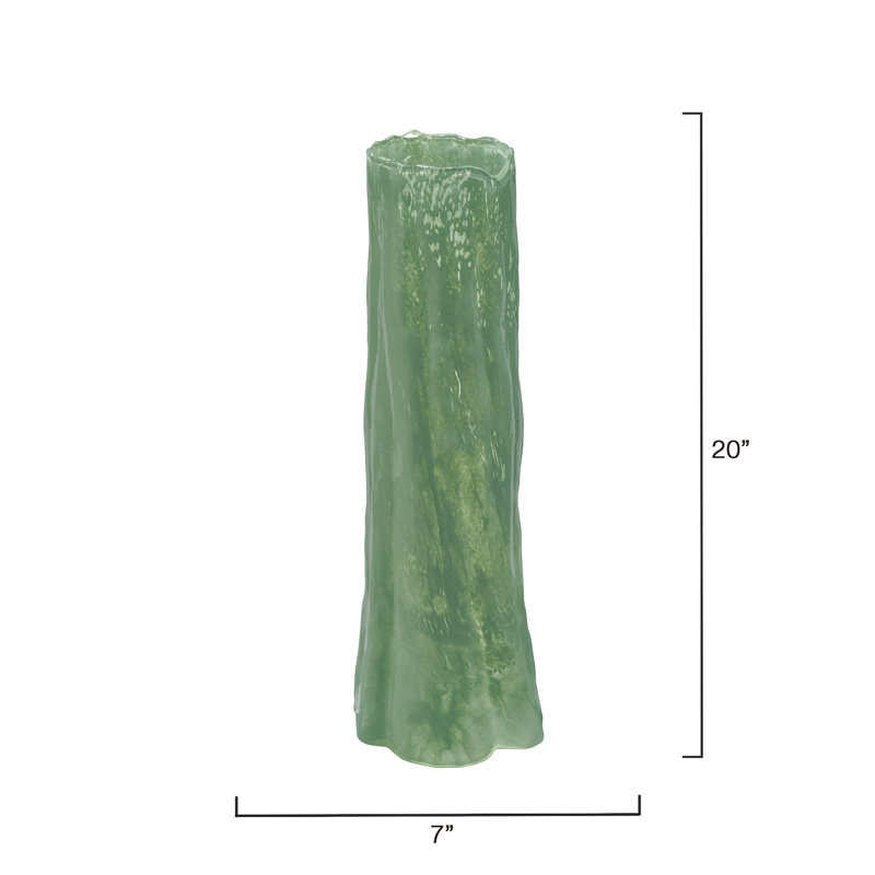 Sequoia Handmade Glass Table Vase, Large, Green