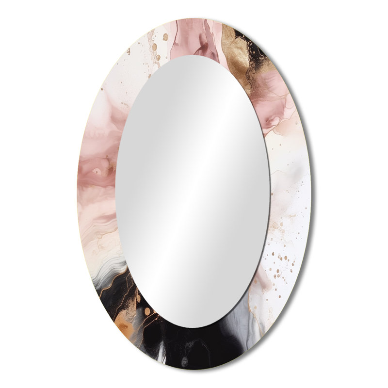 Miroir mural rose et or rose, 36 po x 24 po