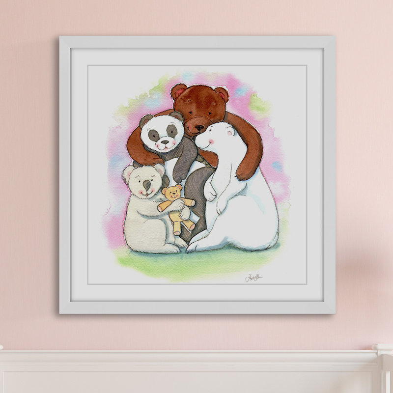 «Bear Hug» par Phyllis Harris, reproduction encadrée, H 18 po x l 18 po x P 1,5 po