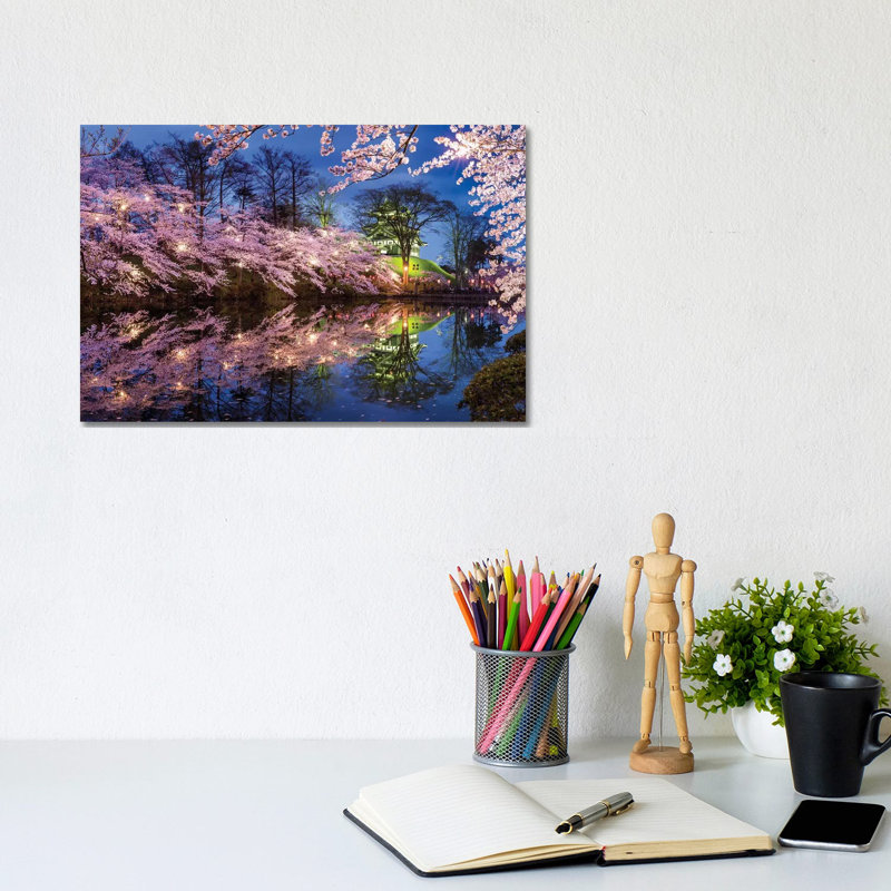Takada Castle In Spring by Jan Becke - Wrapped Canvas Gallery-Wrapped Canvas Giclée, 20.32cm H x 30.48cm W