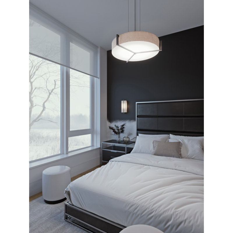 Leeroy 4 - Light Pendant, Espresso, Jute, 4.25" H x 21.25" W x 21.25" D